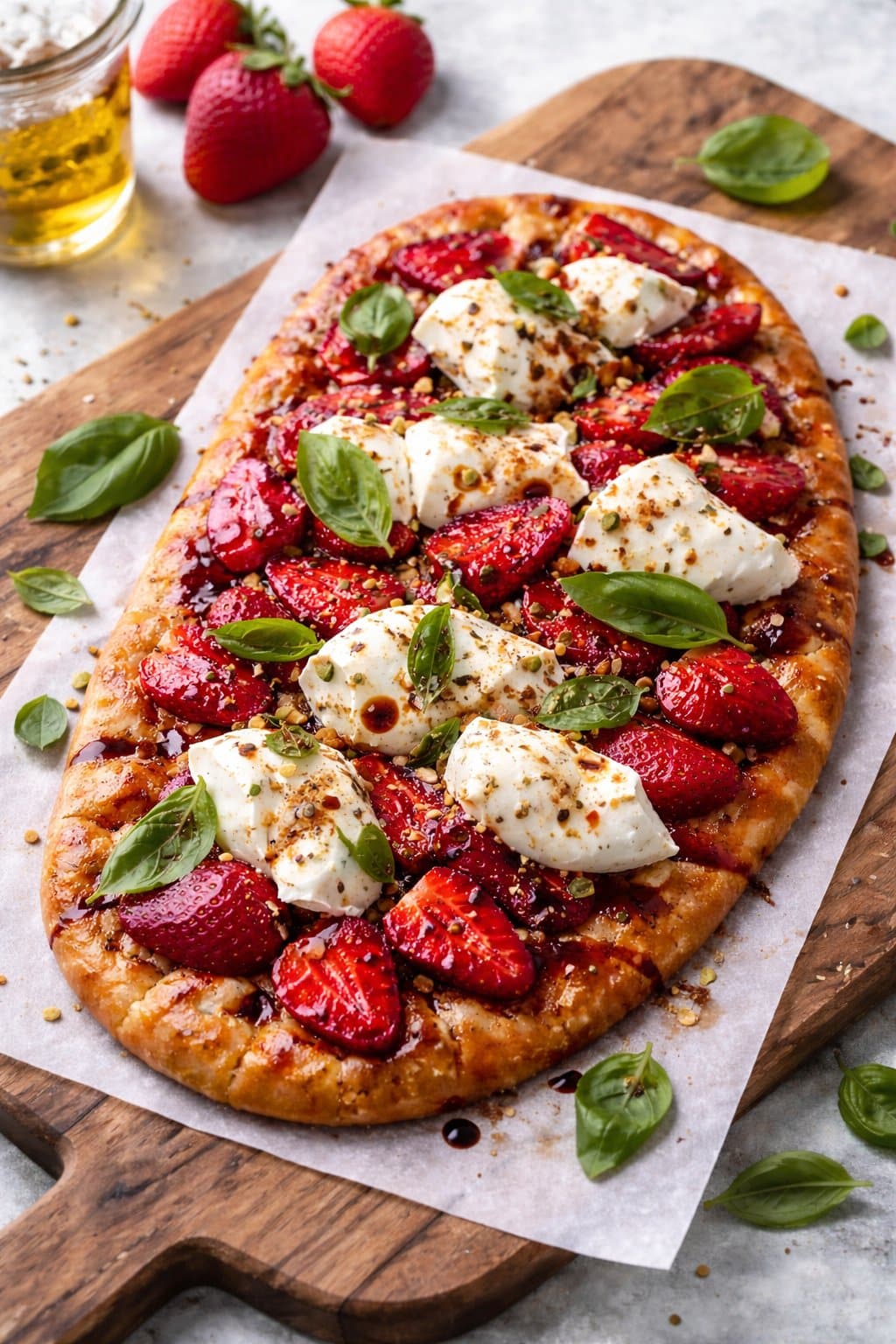 Strawberry and Burrata Flatbread